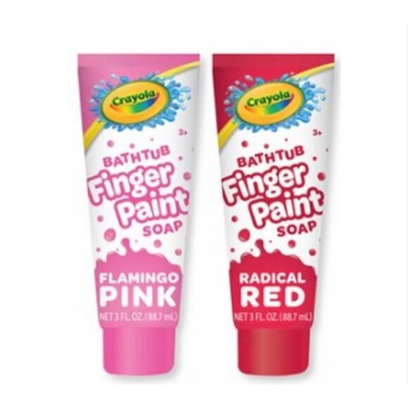 Crayola 5 Pieces Set: Bathtub Finger Paint Soap 3 fl oz, Blue, Red, Green, Pink, - Picture 3 of 3